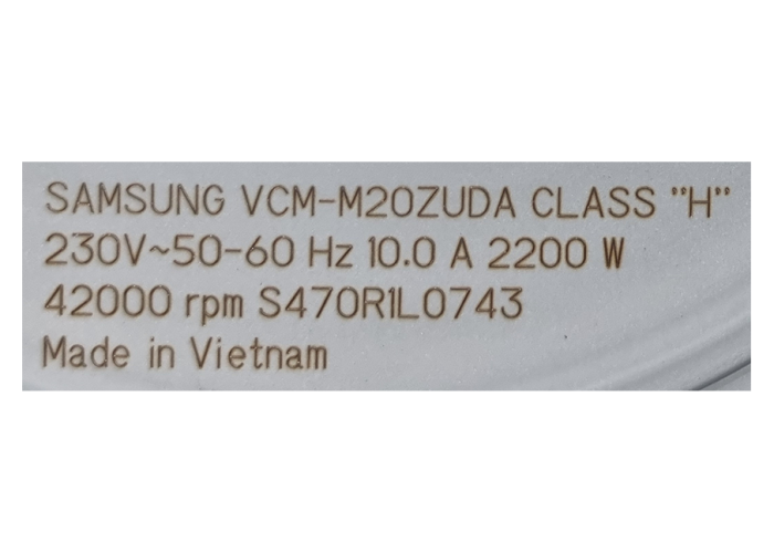 Электродвигатель M20ZUDA 2200W 50/60HZ  для пылесоса Samsung (оригинал) Вьетнам