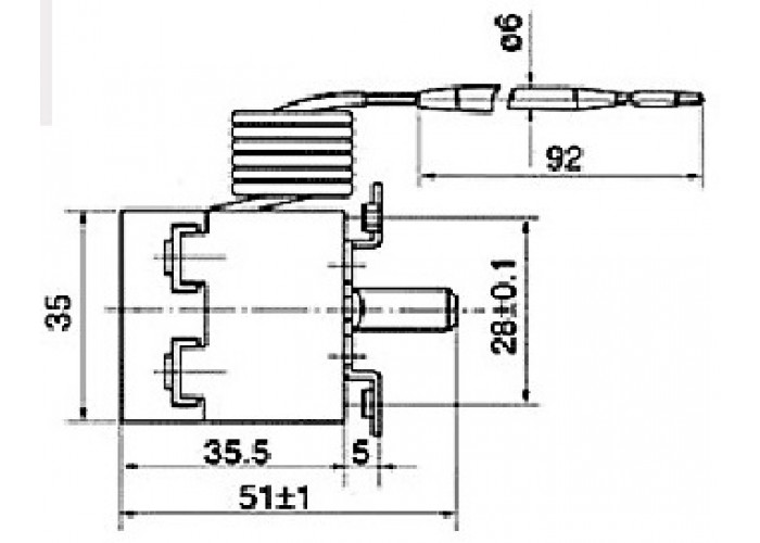 Терморегулятор WY-R12 SD 25А 250V 2-х полюсной  в комплекте с ручкой 100-320С, 25A (T32М-04) 